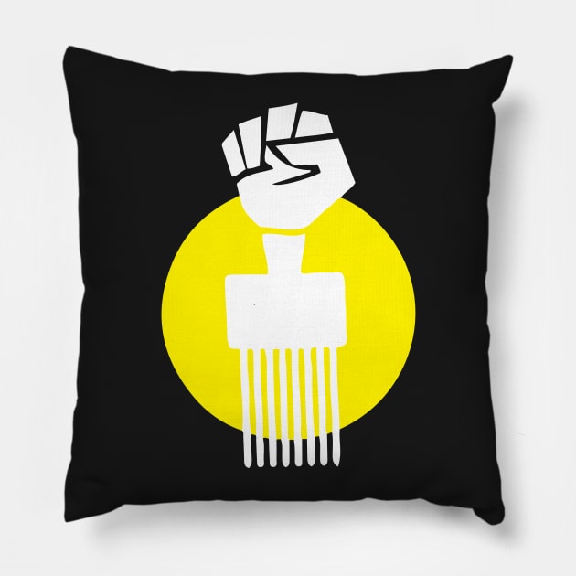 Black Hair | Afro Pick . African American Afrocentric Shirts, Hoodies, and gifts Pillow by UrbanLifeApparel