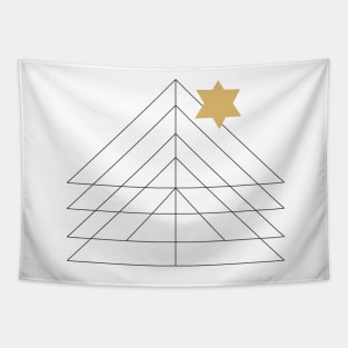 Minimal Geometric Christmas Tree Tapestry