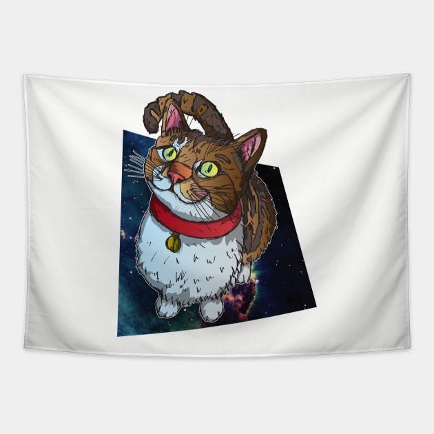 Grunge Cat Haru Tapestry by BrokenGrin