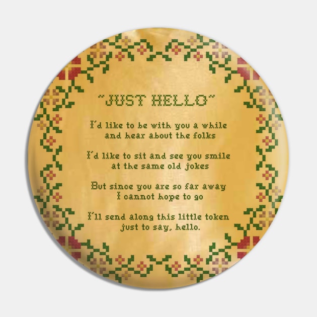 Odd Couple "Just Hello" Pin by Pop Fan Shop