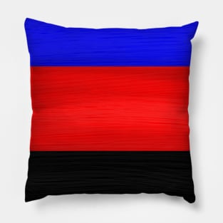 Polyamorous pride flag colours circular Pillow