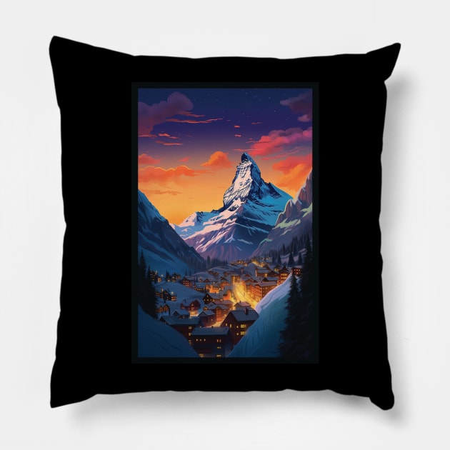 Zermatt,Matterhorn,Switzerland,Poster Pillow by BokeeLee