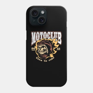 vintage head moto rider Phone Case