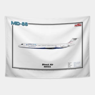 McDonnell Douglas MD-88 - Direct Air (Art Print) Tapestry