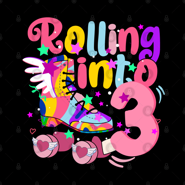 rolling into 3 - 3rd birthday girl roller skates theme party by savage land 