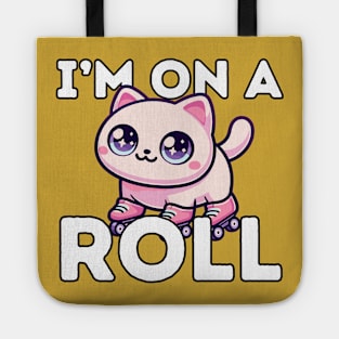 On a Roll- Rollerblading Cat Tote