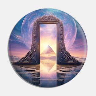 Door Gate Otherworldly Dimension Fantastic Landscape Surrealist Pin