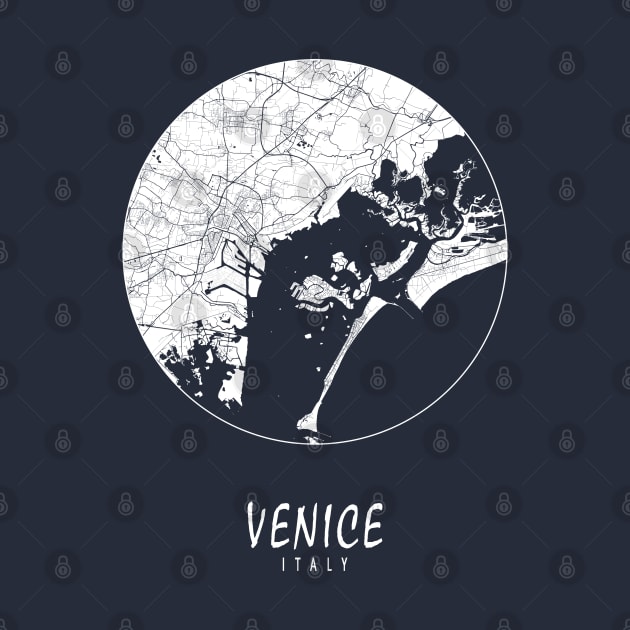 Venice, Italy City Map - Full Moon by deMAP Studio