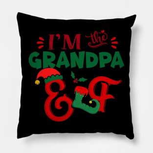 Awesome i’m the grandpa elf christmas family matching Pillow