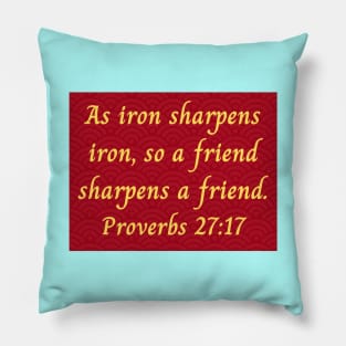 Bible Verse Proverbs 27:17 Pillow