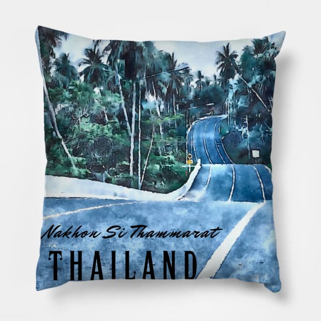 Nakhon Si Thammarat, Thailand Pillow by Yenz4289