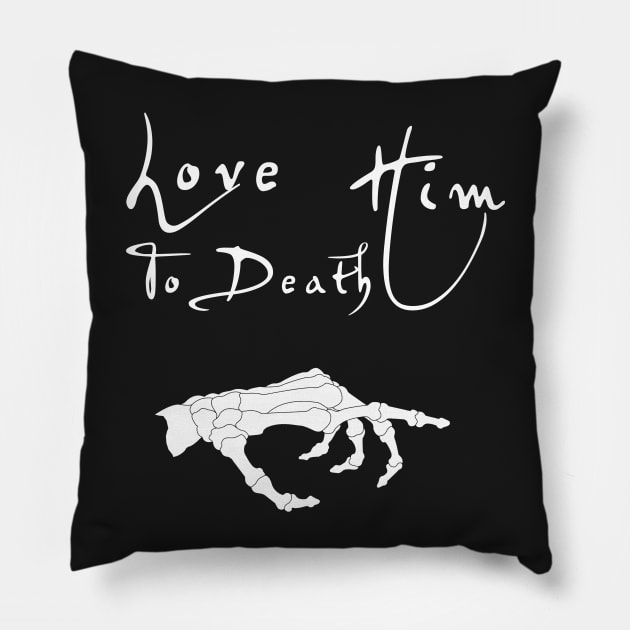 Love her Love him to death couple matching shirts Pillow by CMDesign