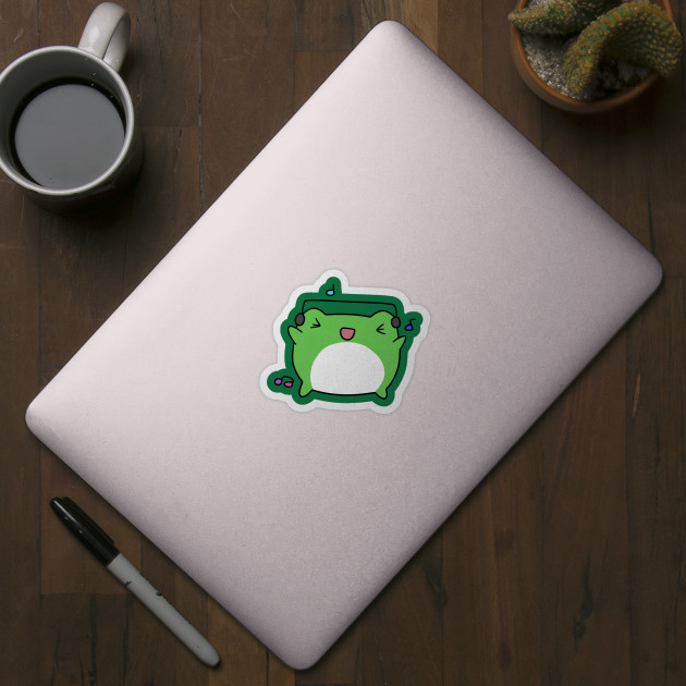 Dancing Headphones Frog - Frog - Sticker