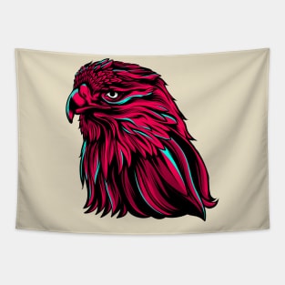 angry eagle head feather Tapestry