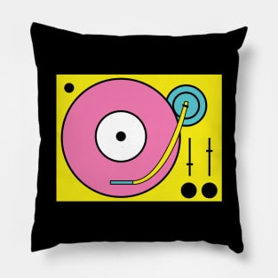 80s 90s Nostalgia DJ Deck Pillow