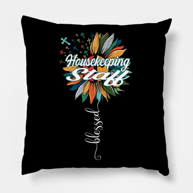 Blessed Housekeeping Staff Pillow by Brande
