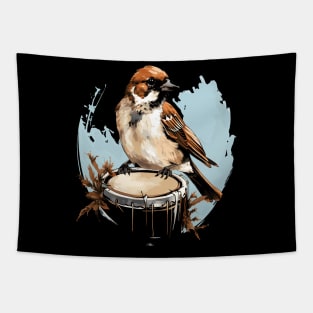 Sparrow And Drum Tapestry