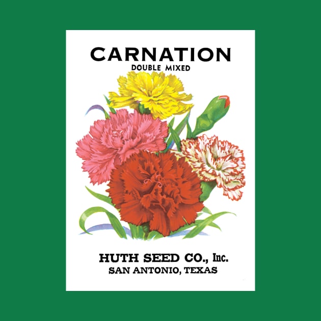 Vintage Carnation Huth Seed Packet by MasterpieceCafe