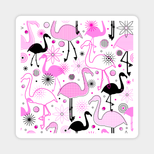 Flamingo Flock Magnet