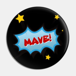 Mave Deltzer Comic Book Style Pin