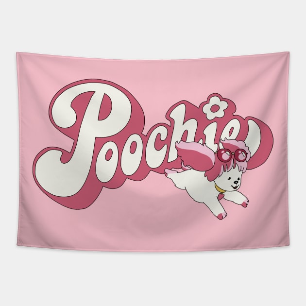 Poochie 80’s Retro Cartoon Tapestry by GoneawayGames