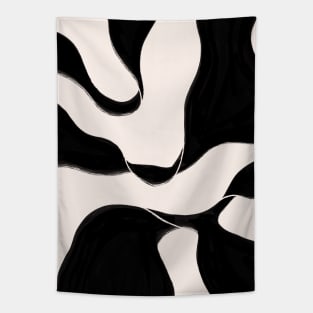 Minimalist Organic Shapes Abstract Elegant Tapestry