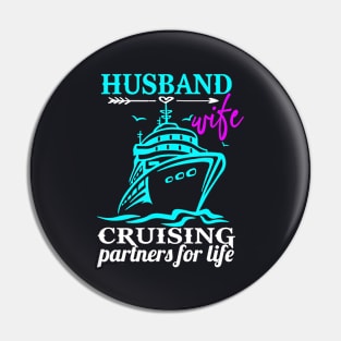 Husband and Wife Cruising Honeymoon Trip Vacation Pin