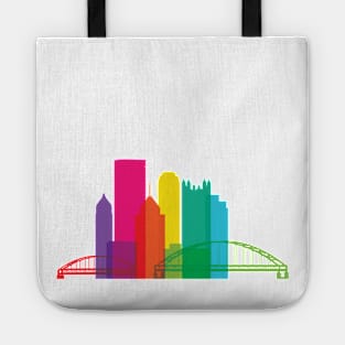 Pittsburgh Downtown Rainbow City Skyline Tote