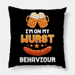 Wurst Behaviour - For Beer Lovers Pillow