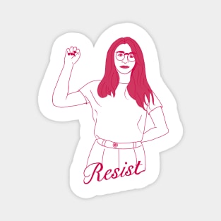 Resist - Powerful Woman 4 Magnet