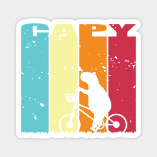 Capybara riding bicycle Magnet