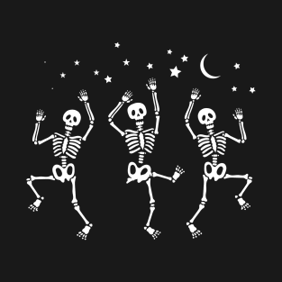 Dancing Skeletons Funny Halloween T-Shirt