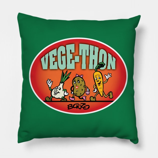 Vege-Thon-1 Pillow by BonzoTee