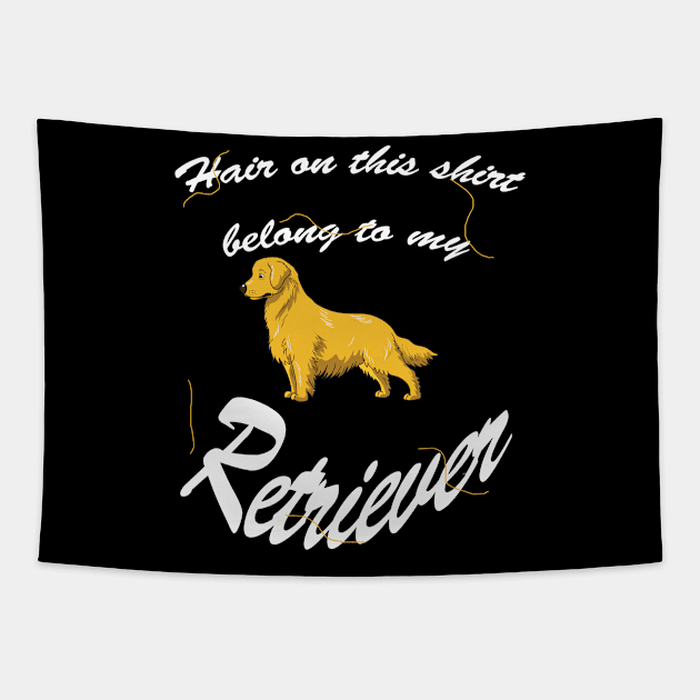 Golden Retriever hair fur dog lover Design & gift Tapestry by Schimmi