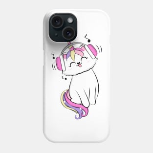 Cute loving Caticorn Music Unicorn girl Phone Case