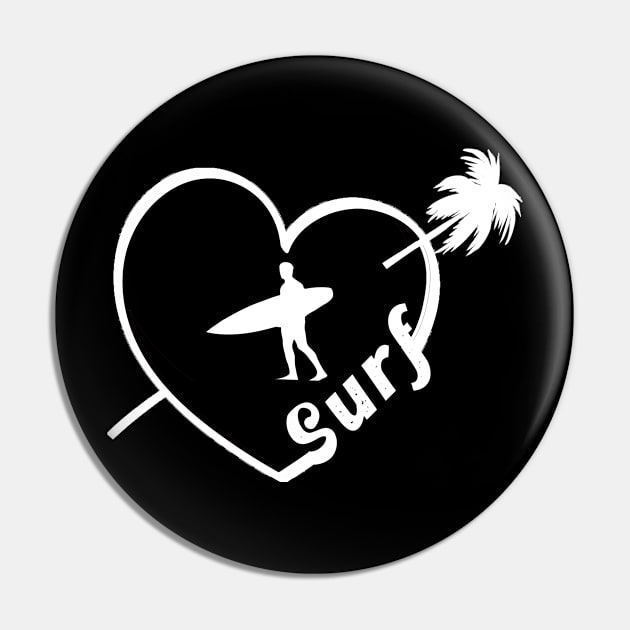 Love Surf Pin by Ardesigner