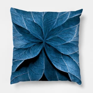 Blue leaf magic Pillow