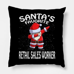 Santas Favorite Retail Sales Worker Christmas Pillow