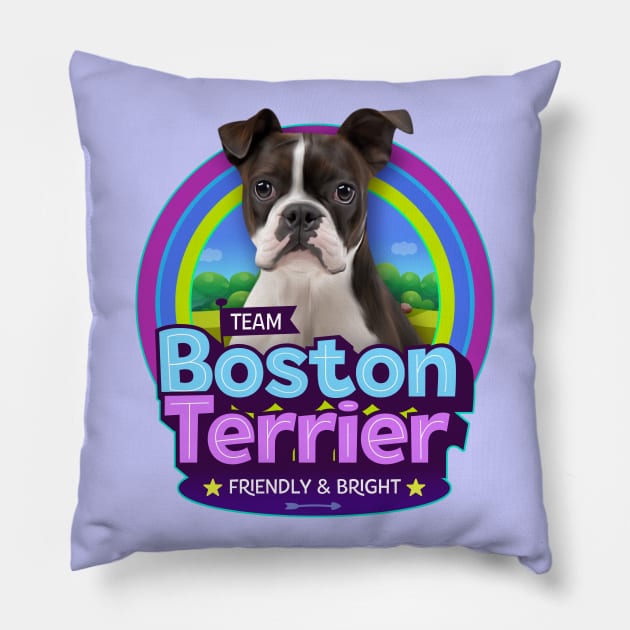 Boston Terrier Pillow by Puppy & cute