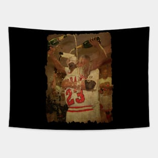 Scottie Pippen and Michael Jordan The Champion Vintage Tapestry