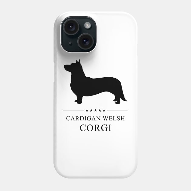 Cardigan Welsh Corgi Black Silhouette Phone Case by millersye