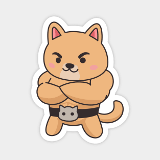 Wrestler Cat Magnet