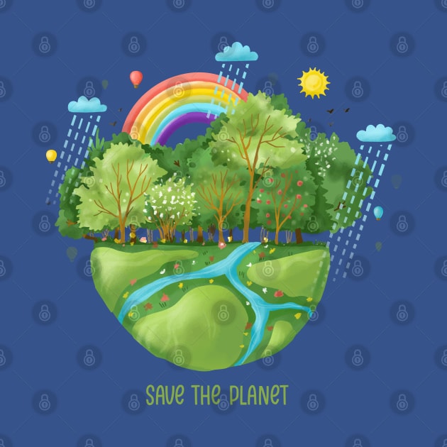 Save The Planet Illustration by Mako Design 