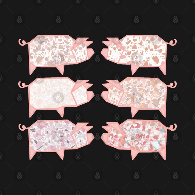 Pig Terrazzo by mrsmauve