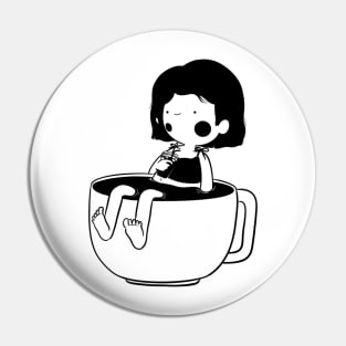 GIRL COFFEE MUG Pin