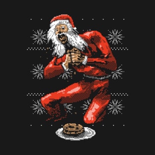 Santa Devouring His Cookies T-Shirt