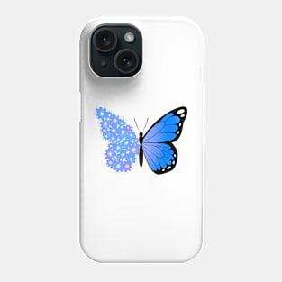 Blossoming blue butterfly Phone Case