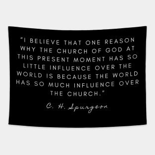 Church Charles spurgeon quote White text Tapestry