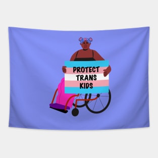 Black Activist in a Wheelchair: Protect Trans Kids Tapestry