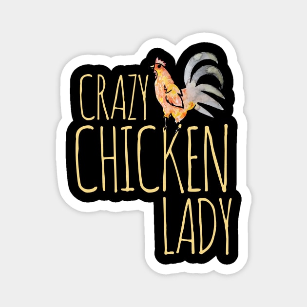 Crazy Chicken Lady Magnet by bubbsnugg